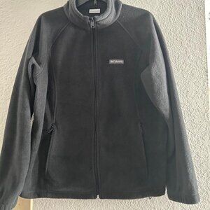 Women's Columbia Benton Springs Full Zip Fleece Jacket Size 1X Black